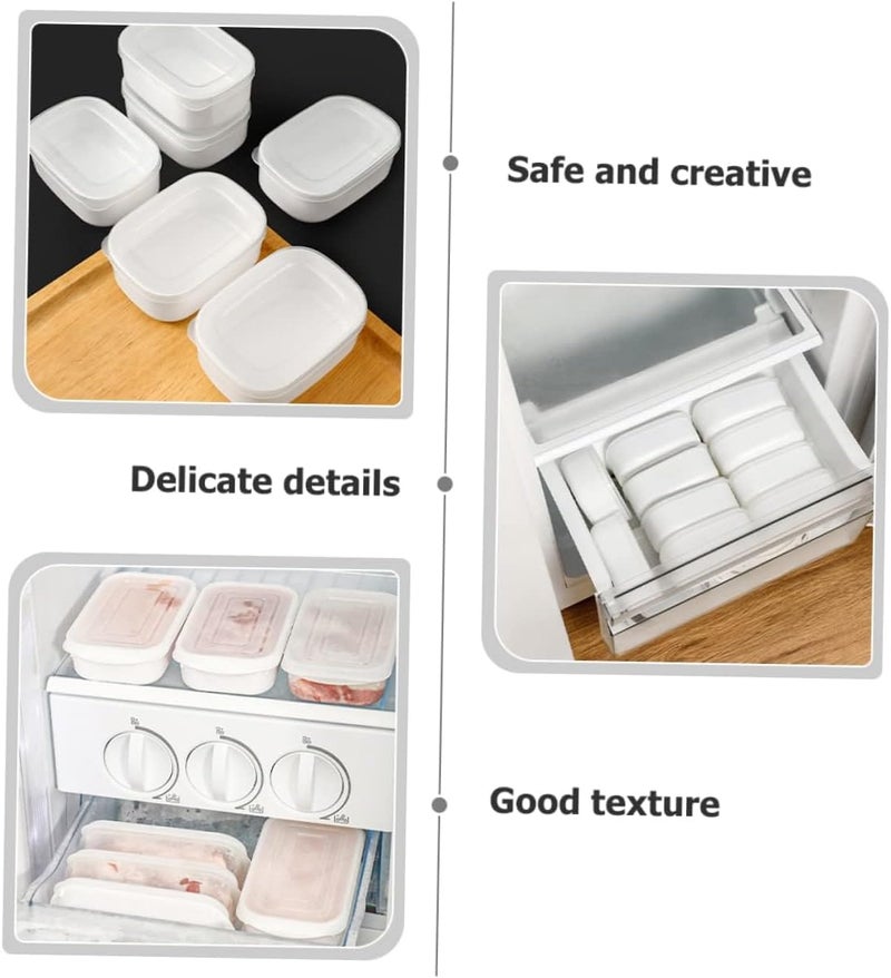 Bukela 10Pcs Packing crisper plastic containers with lids stackable produce storage freezer fresh keeper food containers household food container pp brown rice Micro-wave oven - Image 3